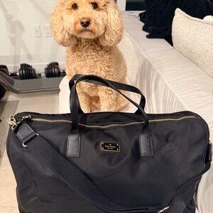 kate spade Black Nylon Duffel with Gold-Tone Hardware **Excellent condition**